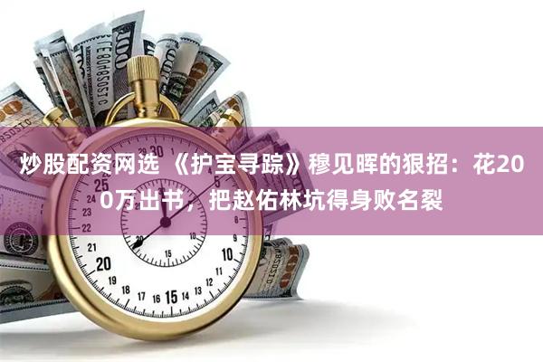 炒股配资网选 《护宝寻踪》穆见晖的狠招：花200万出书，把赵佑林坑得身败名裂
